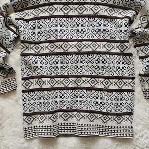 Vintage Mock Neck Cottage Core Oversized Grandma Sweater Size XL